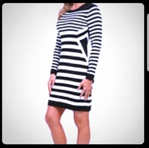 CK Sweater Dress Black and White